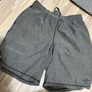 Men’s size, large umbro  gray drawstring shorts T22